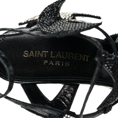 Saint Laurent Ayers Stardust Strap 105 Sandals 35.5 Black 7 of 8