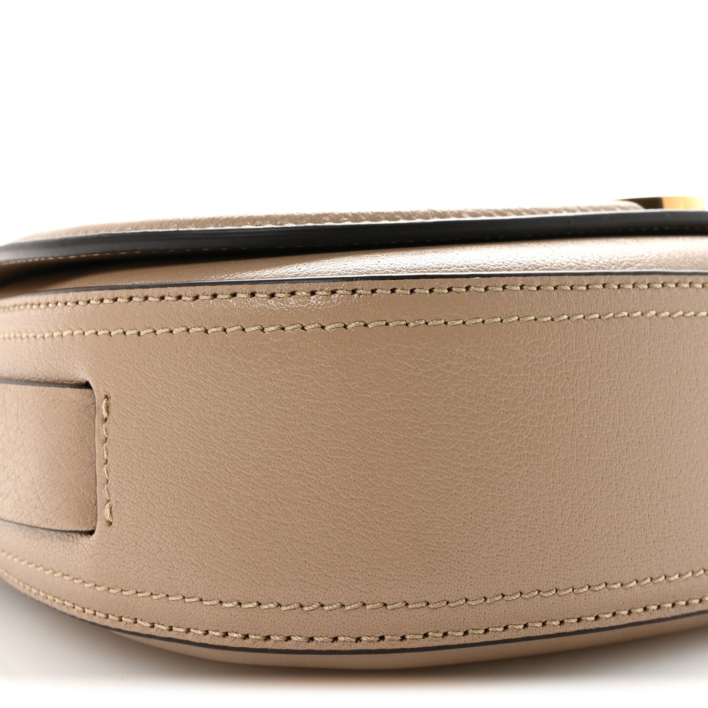 Grained Asian Water Buffalo Horse Medal Saddle Crossbody Bag Boyish Brown