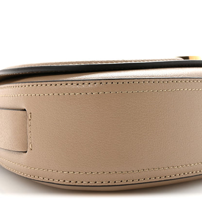 Chloe Grained Asian Water Buffalo Horse Medal Saddle Crossbody Bag Boyish Brown 9 of 10