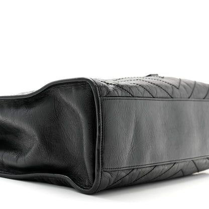 Saint Laurent Crinkled Calfskin Matelasse Monogram Large Niki Shopper Tote Black 8 of 12