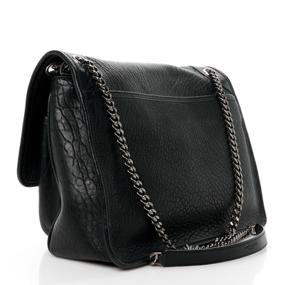 Saint Laurent Grained Lambskin Monogram Large Niki Chain Satchel Black 3 of 11