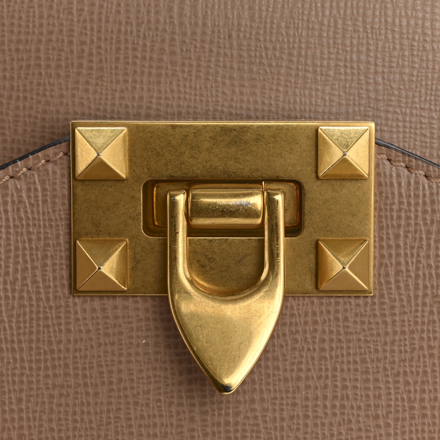 Valentino Garavani Vitello Small Rockstud Alcove Top-Handle Bag Rose Cannelle 12 of 14