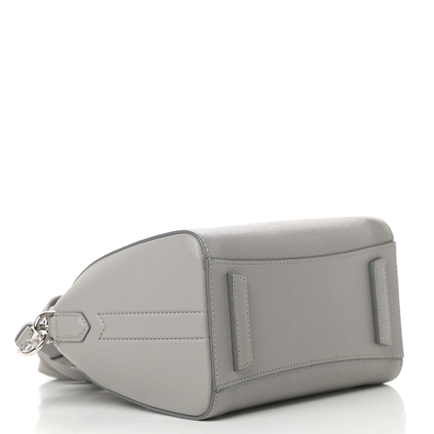 Sugar Goatskin Mini Antigona Pearl Grey
