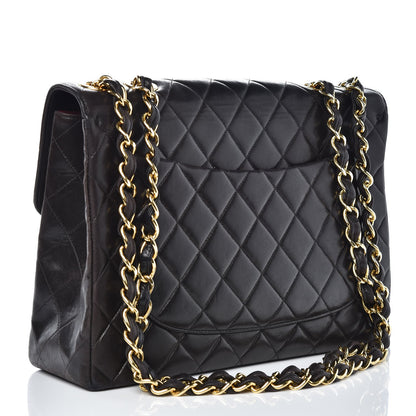 Chanel Lambskin Quilted Jumbo Single Flap Black 3 of 15