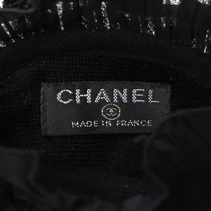 Chanel Suede Lace CC Gloves 7.5 Black 3 of 3