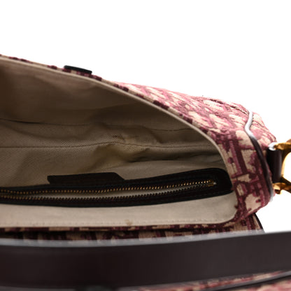 Christian Dior Oblique Saddle Bag Burgundy 5 of 11