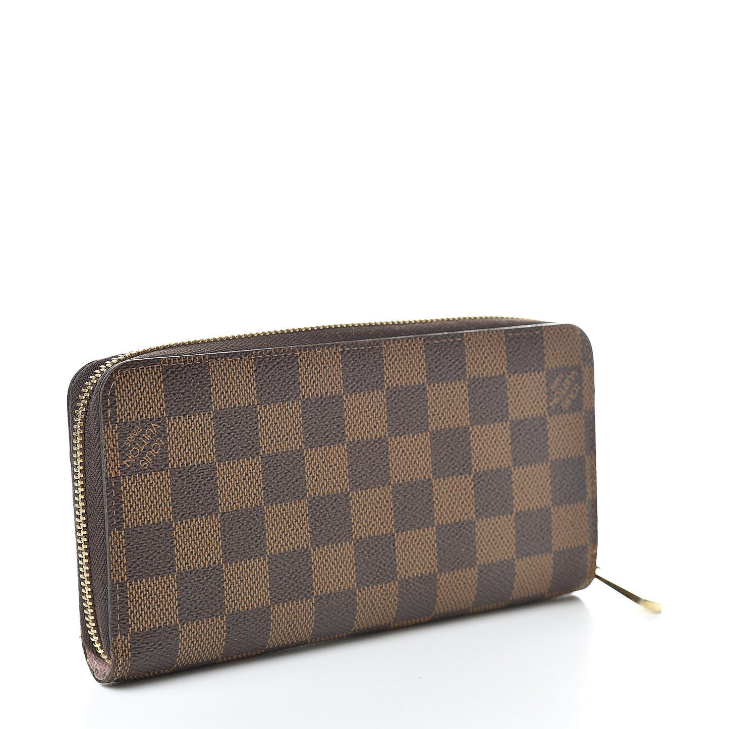 Damier Ebene Zippy Wallet Rose Ballerine