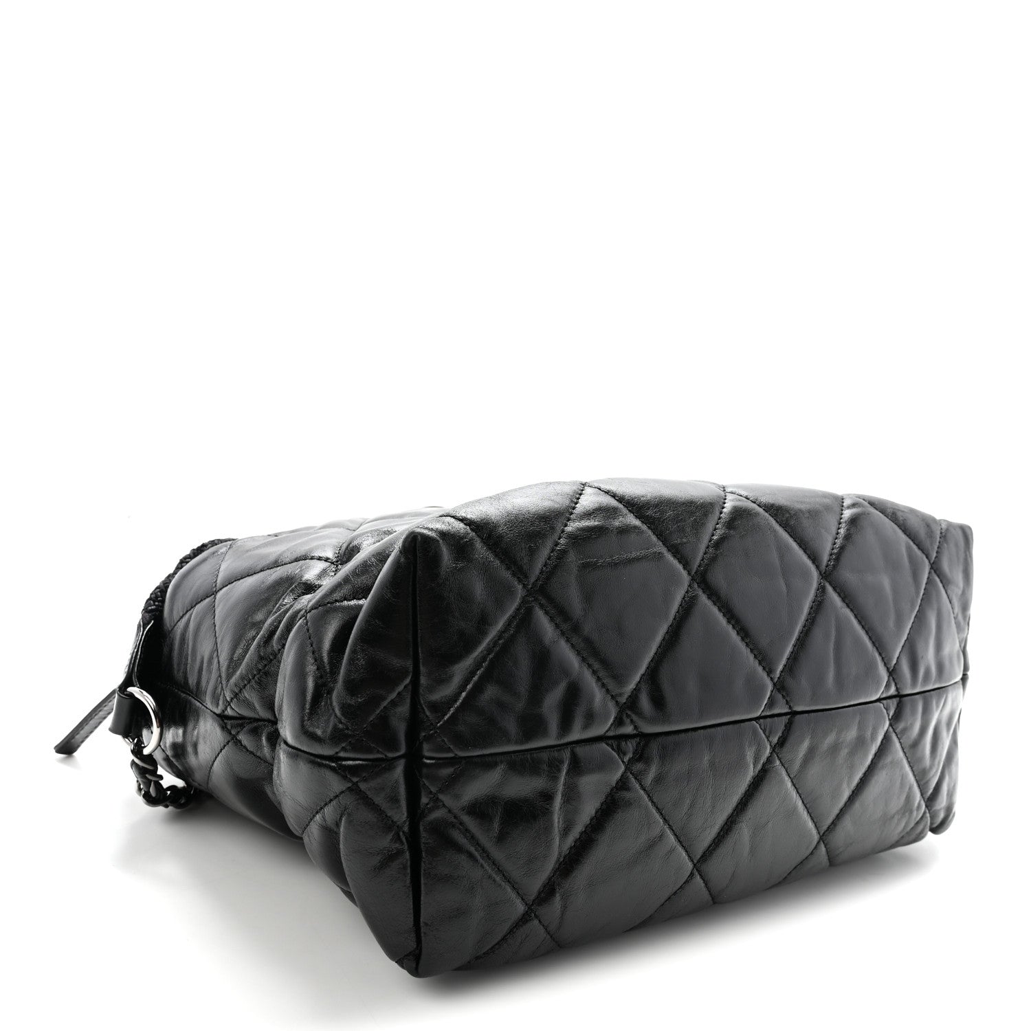 Chanel Glazed Calfskin Quilted Tweed Portobello Tote Black 4 of 10