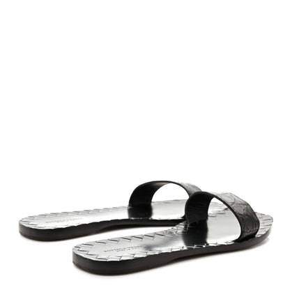 Bottega Veneta Nappa Embossed Flat Sandals 38 Black 4 of 7