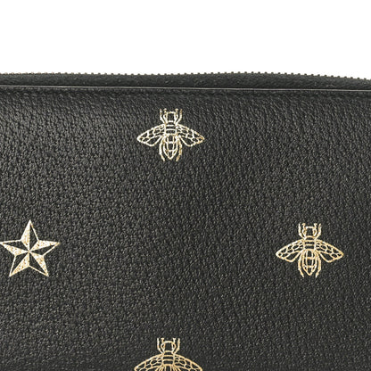 Gucci Dollar Calfskin Bee Star Zip Around Wallet Black 8 of 8