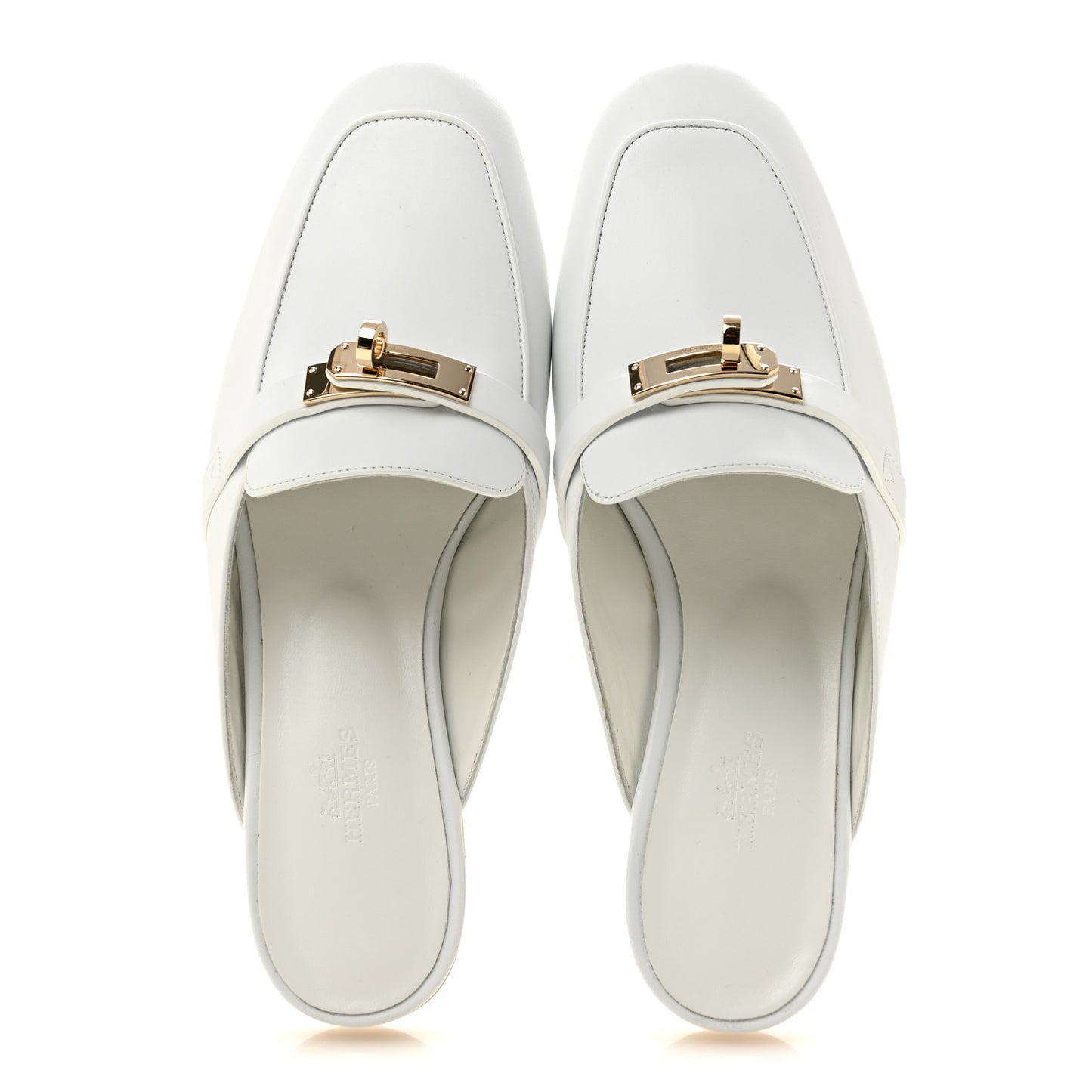 Calfskin Oz Mules 38 White