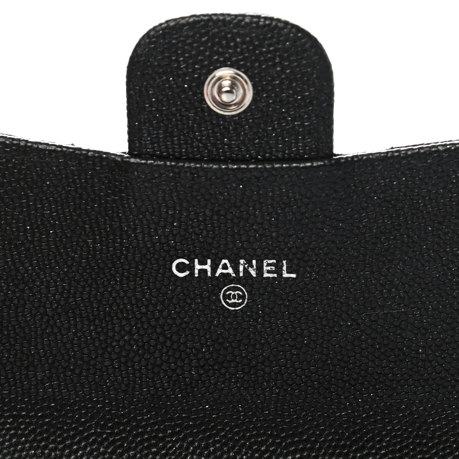 Chanel Iridescent Caviar Quilted Large Gusset Flap Wallet Black 6 of 9