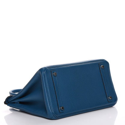 Hermes Togo Birkin 30 Bleu de Galice 7 of 22