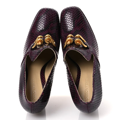 Bottega Veneta Snakeskin Mostra Pumps 38 Burgundy 2 of 11