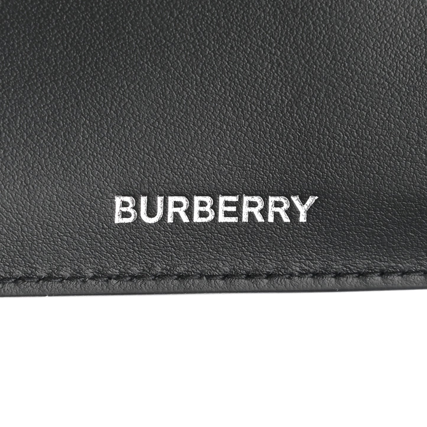 Calfskin Embossed Monogram Bi-Fold Wallet Black White