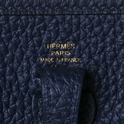 Hermes Taurillon Clemence Evelyne TPM Bleu Nuit 6 of 9