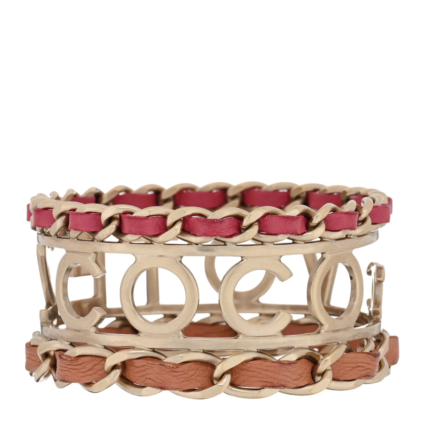 Lambskin Vote Coco Bracelet Pink Beige