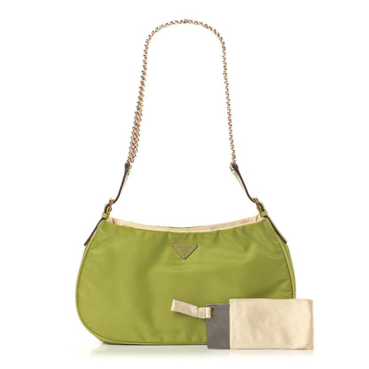 Prada Tessuto Nylon Light Chain Shoulder Bag Felce 1 of 12