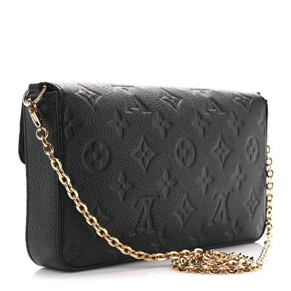 Louis Vuitton Empreinte Pochette Felicie Chain Wallet Black 5 of 13
