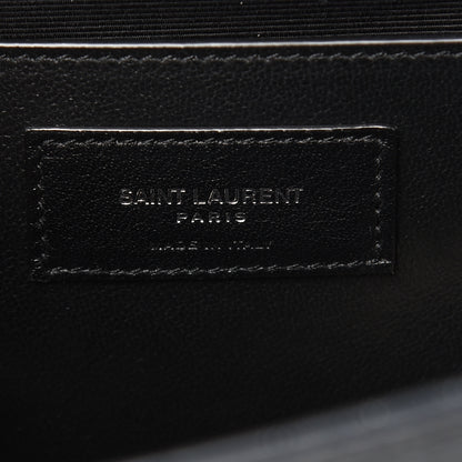 Saint Laurent Calfskin Crocodile Embossed Medium Classic Monogram Kate Tassel Satchel Storm 7 of 9