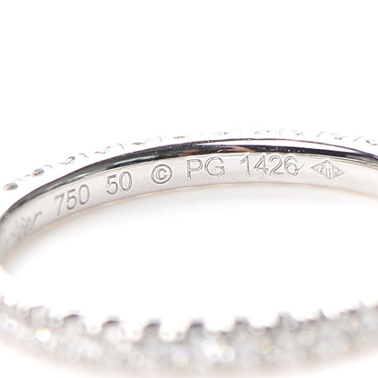 Cartier 18K White Gold Diamond 2mm Etincelle de Cartier Wedding Band Ring 50 5.25 5 of 7