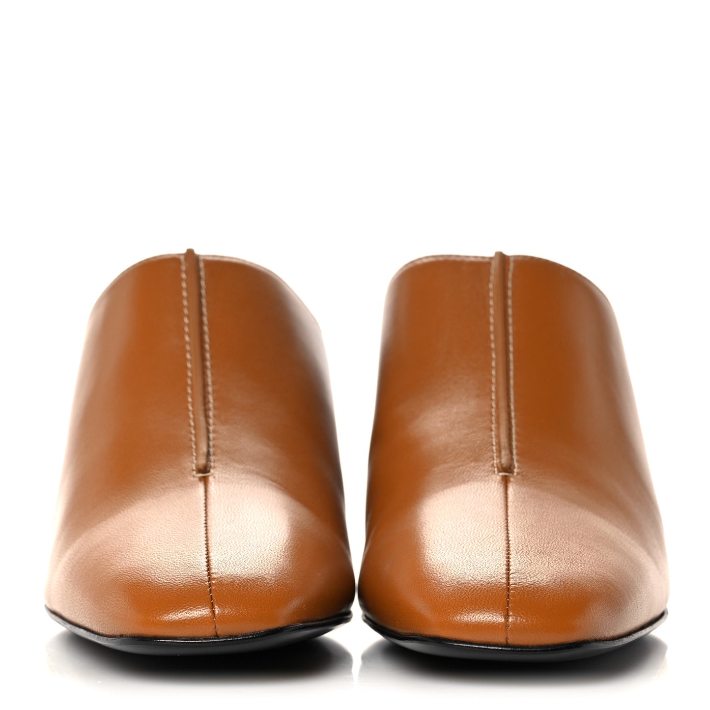 Calfskin Detail Mules 40 Beige Dore