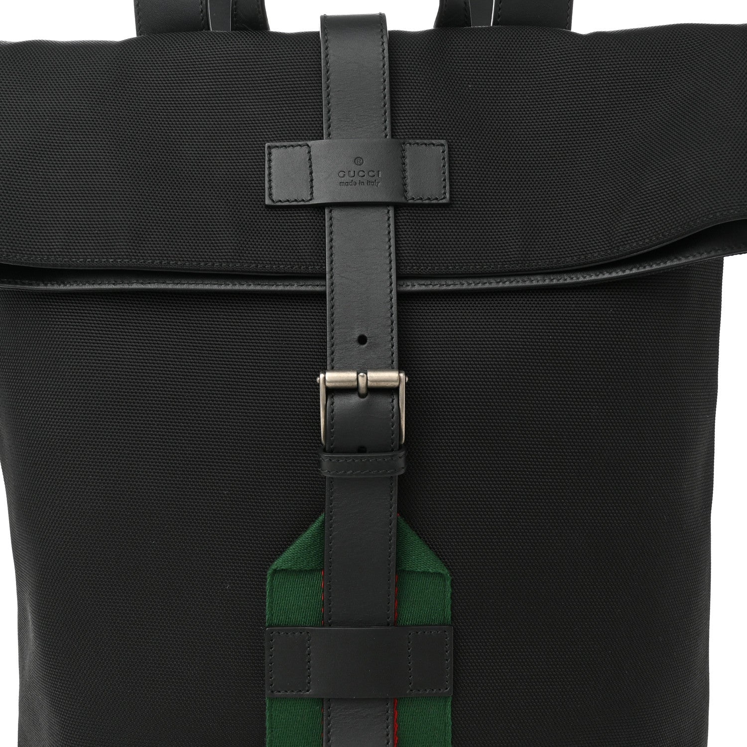 Gucci Techno Canvas Web Single Buckle Backpack Black 7 of 10