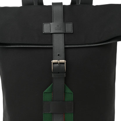 Gucci Techno Canvas Web Single Buckle Backpack Black 7 of 10