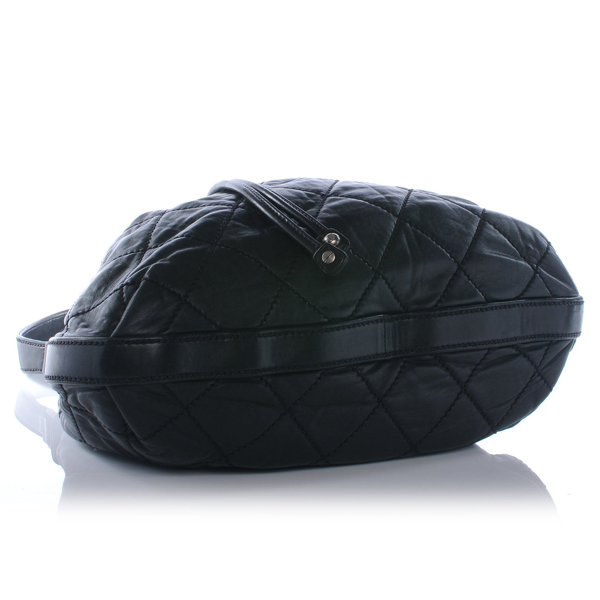 Chanel Calfskin Drawstring Bag Black 4 of 7