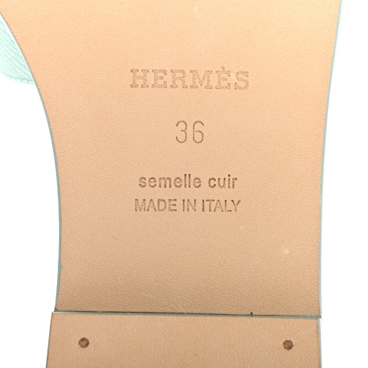 Hermes Epsom Oran Sandals 36 Vert Embrun 6 of 8