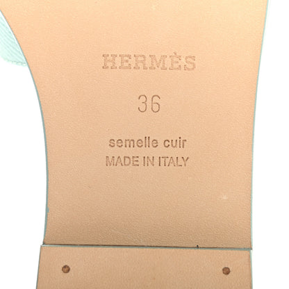 Hermes Epsom Oran Sandals 36 Vert Embrun 6 of 8