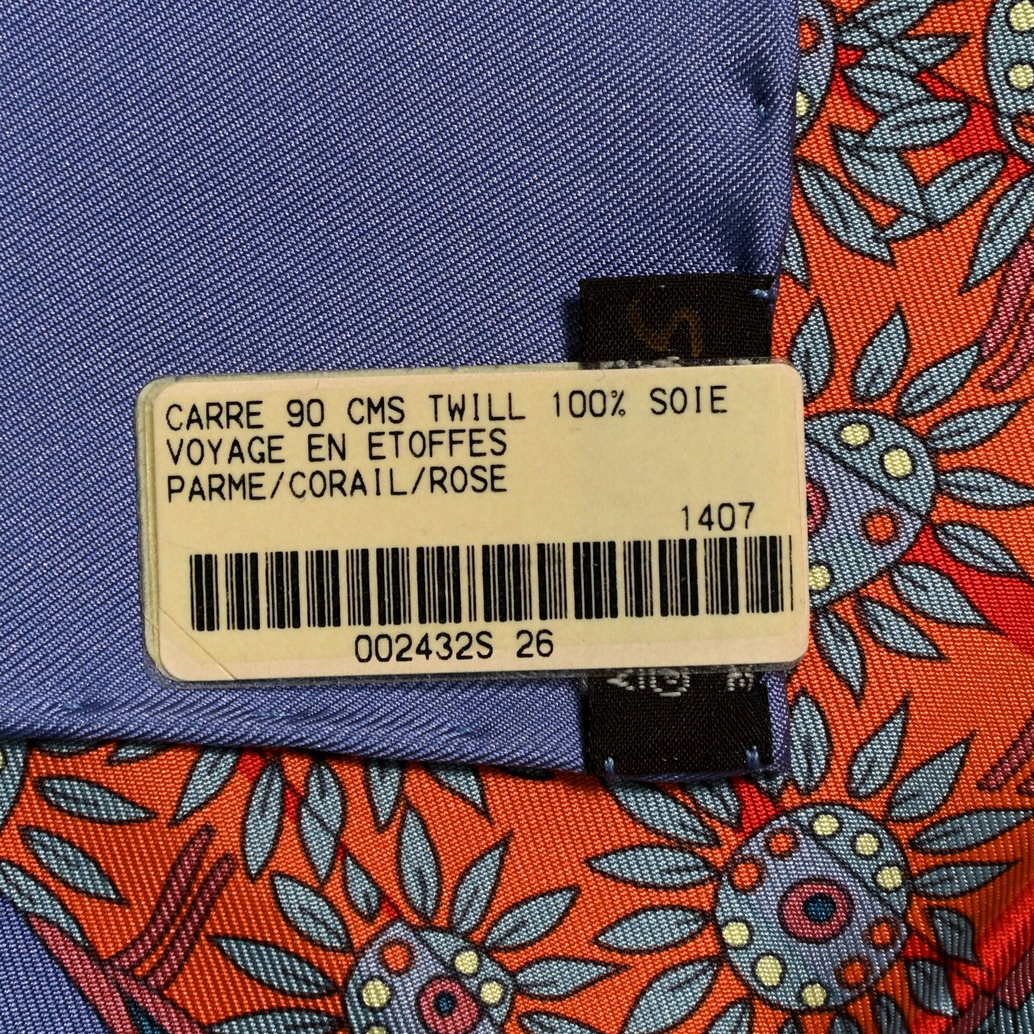 Hermes Silk Voyage En Etoffes Scarf 90 Parme Corail Rose 3 of 4