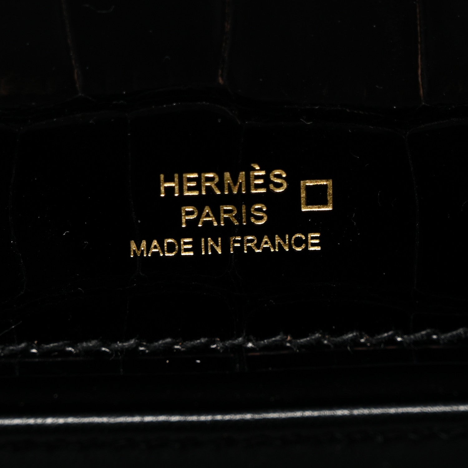 Hermes Shiny Alligator Kelly Pochette Black 6 of 8