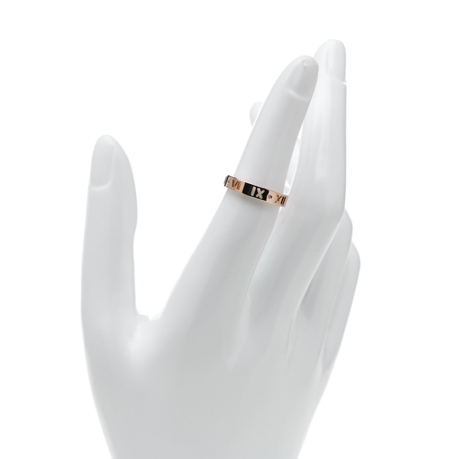 Tiffany 18K Rose Gold Diamond Atlas Pierced Ring 51 5.75 2 of 4