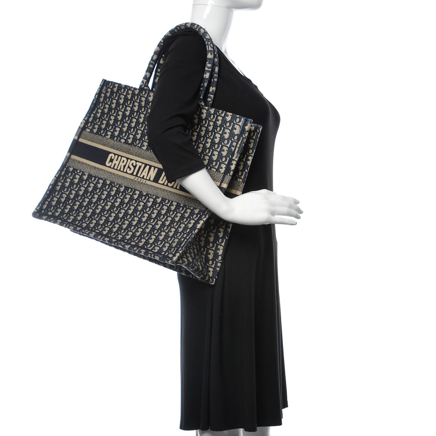 Oblique Book Tote Blue Multicolor