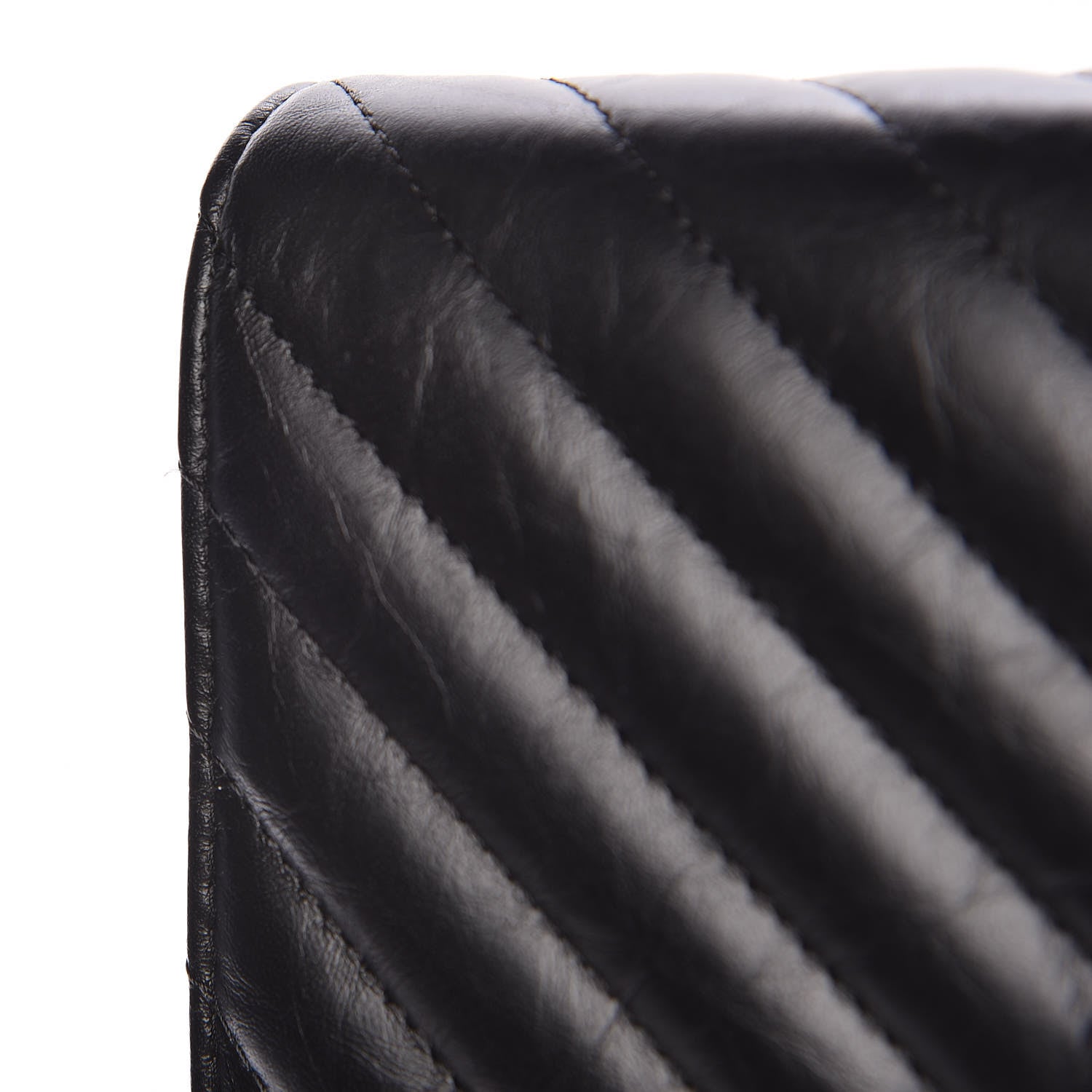 Chanel Aged Calfskin Chevron Quilted Reissue Wallet On Chain WOC Black 10 of 12