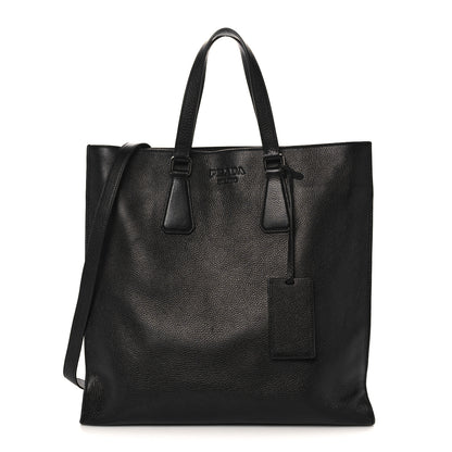 Prada Vitello Daino Shopping Tote Black 1 of 7
