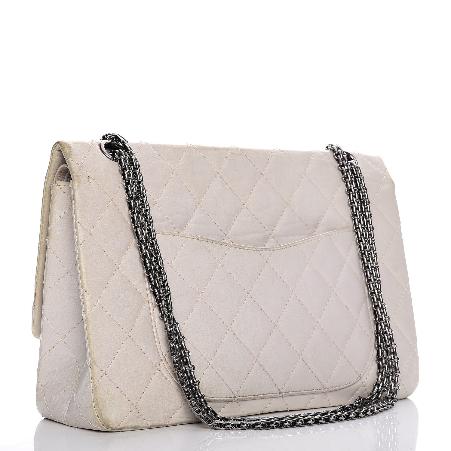 Chanel Aged Calfskin Quilted 2.55 Reissue 227 Flap White 3 of 22