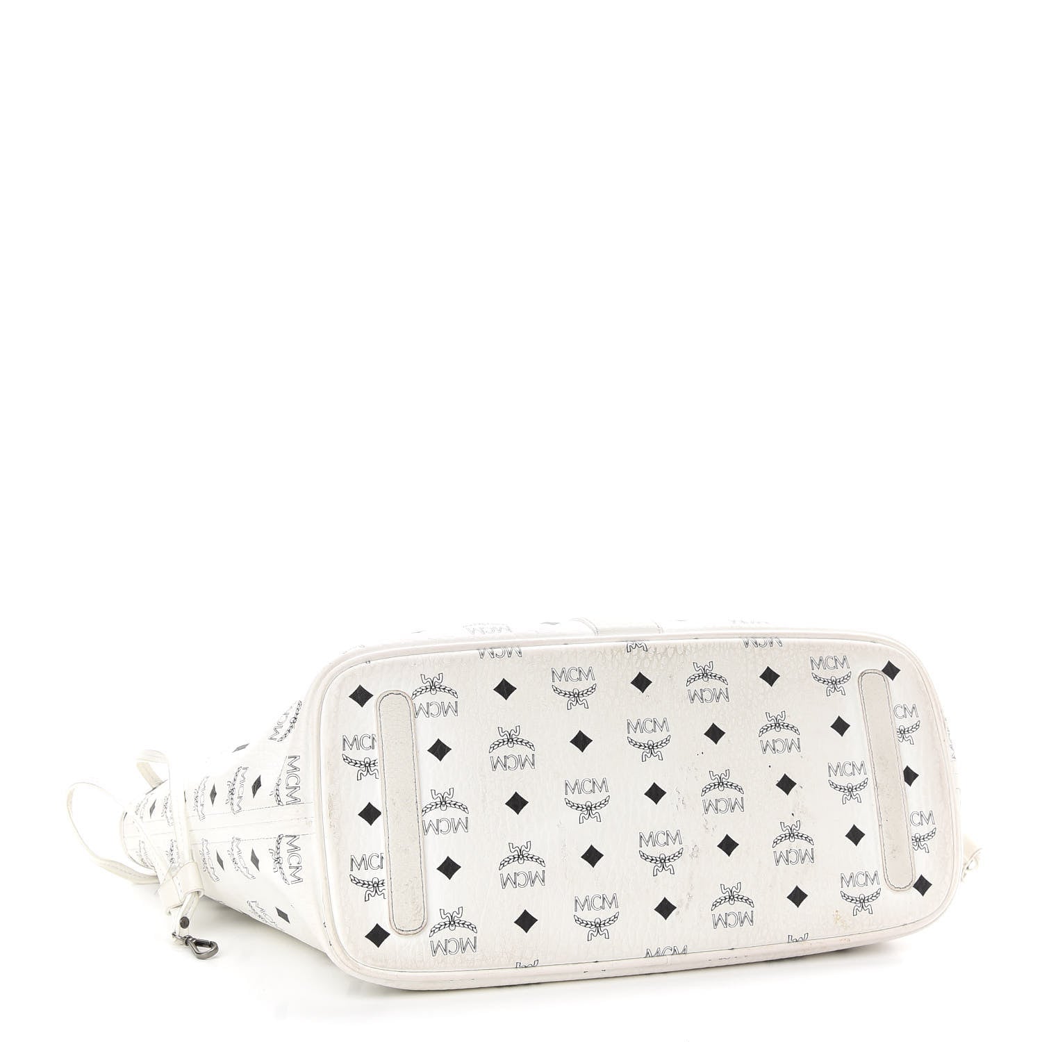 MCM Visetos Medium Liz Reversible Shopper Tote White 9 of 17