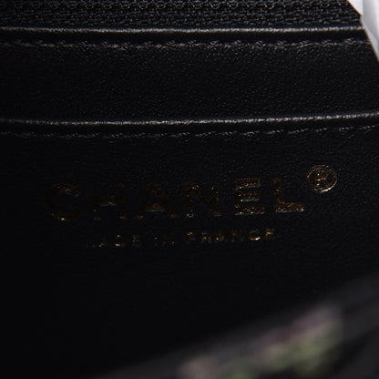 Chanel Calfskin Crocodile Embossed Graffiti 2.55 Mini Cocodile Reissue Flap Black Pink 8 of 10
