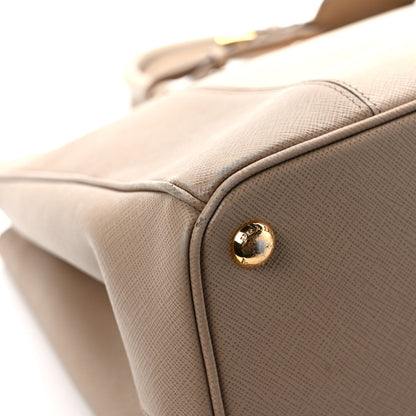 Prada Saffiano Lux Colorblock Medium Galleria Double Zip Tote Pomice Talco 9 of 10