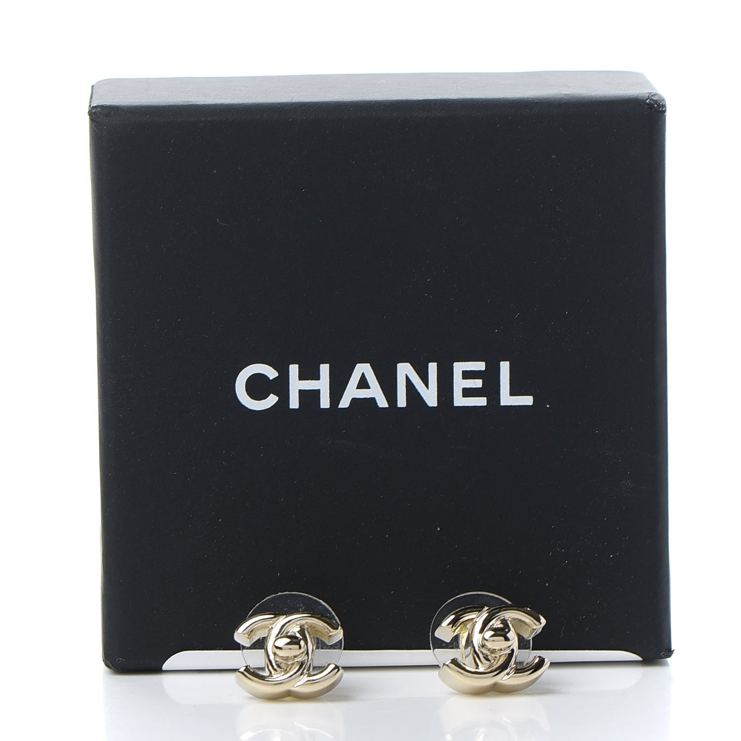 Chanel Metal CC Turnlock Earrings Gold 5 of 5