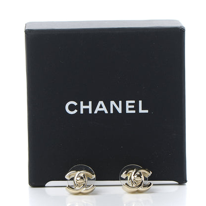 Chanel Metal CC Turnlock Earrings Gold 5 of 5