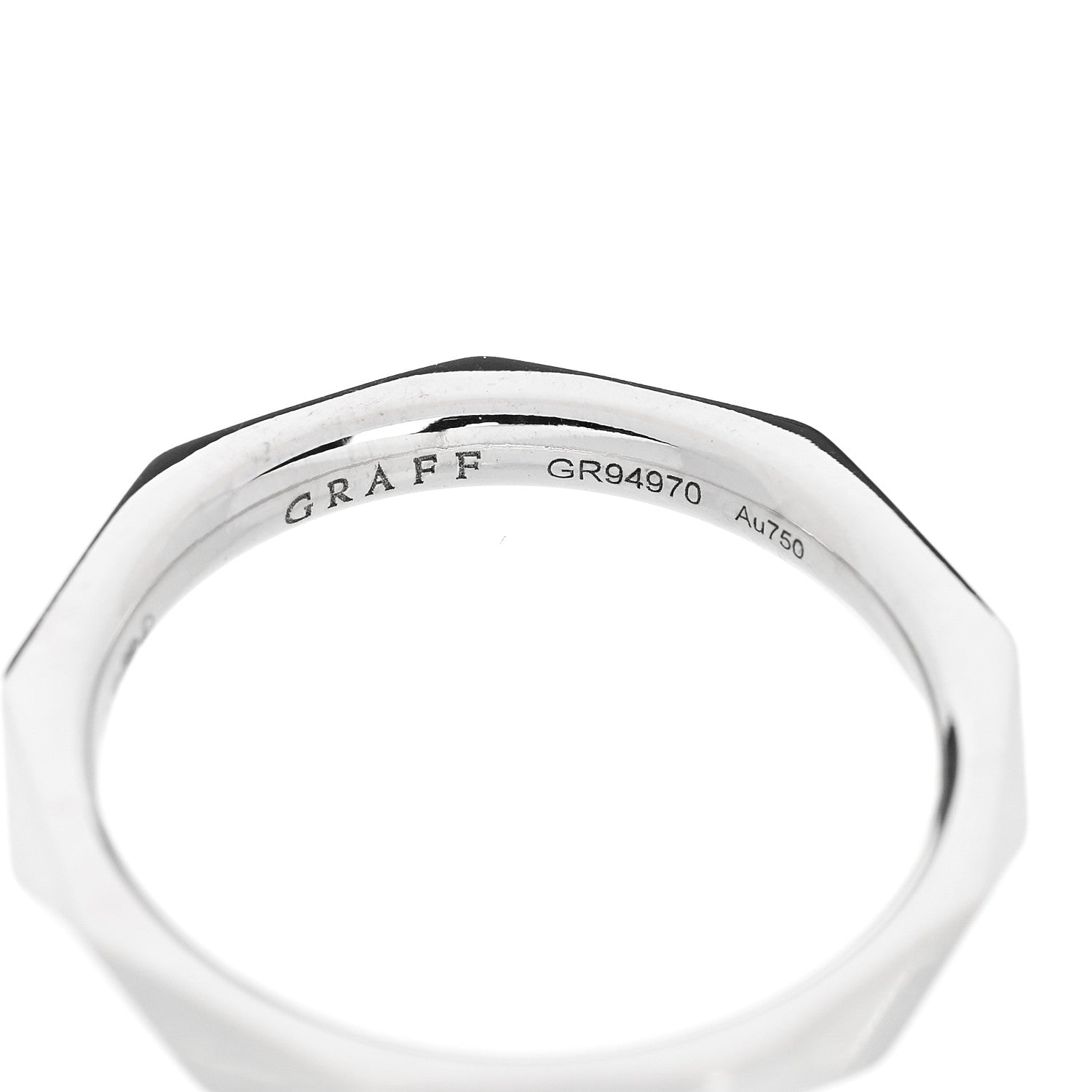Graff 18K White Gold 2.3mm Laurence Graff Signature Wedding Band Ring 45 3.5 4 of 5