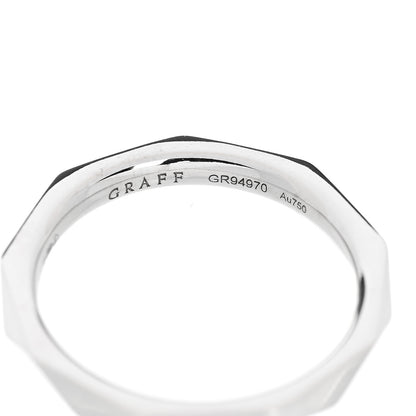 Graff 18K White Gold 2.3mm Laurence Graff Signature Wedding Band Ring 45 3.5 4 of 5