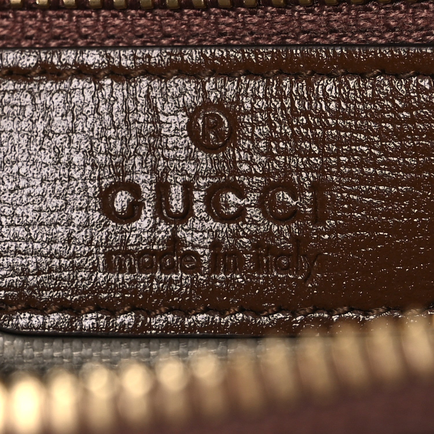 Gucci GG Supreme Monogram Azalea Calfskin Retro Interlocking G Wristlet Messenger Bag Beige Ebony Brown Sugar 5 of 10