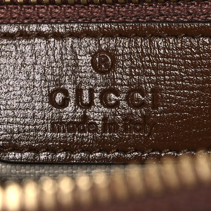 Gucci GG Supreme Monogram Azalea Calfskin Retro Interlocking G Wristlet Messenger Bag Beige Ebony Brown Sugar 5 of 10