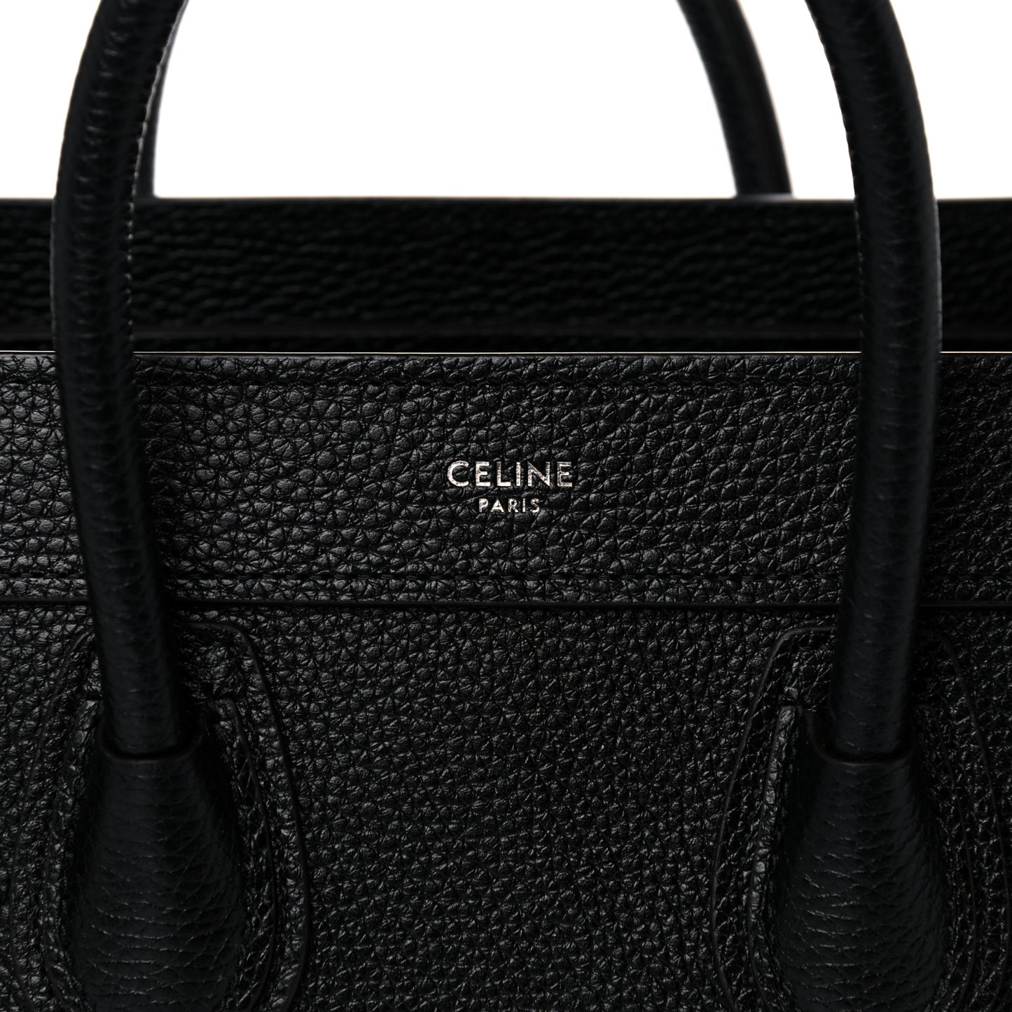 Drummed Calfskin Nano Luggage Black