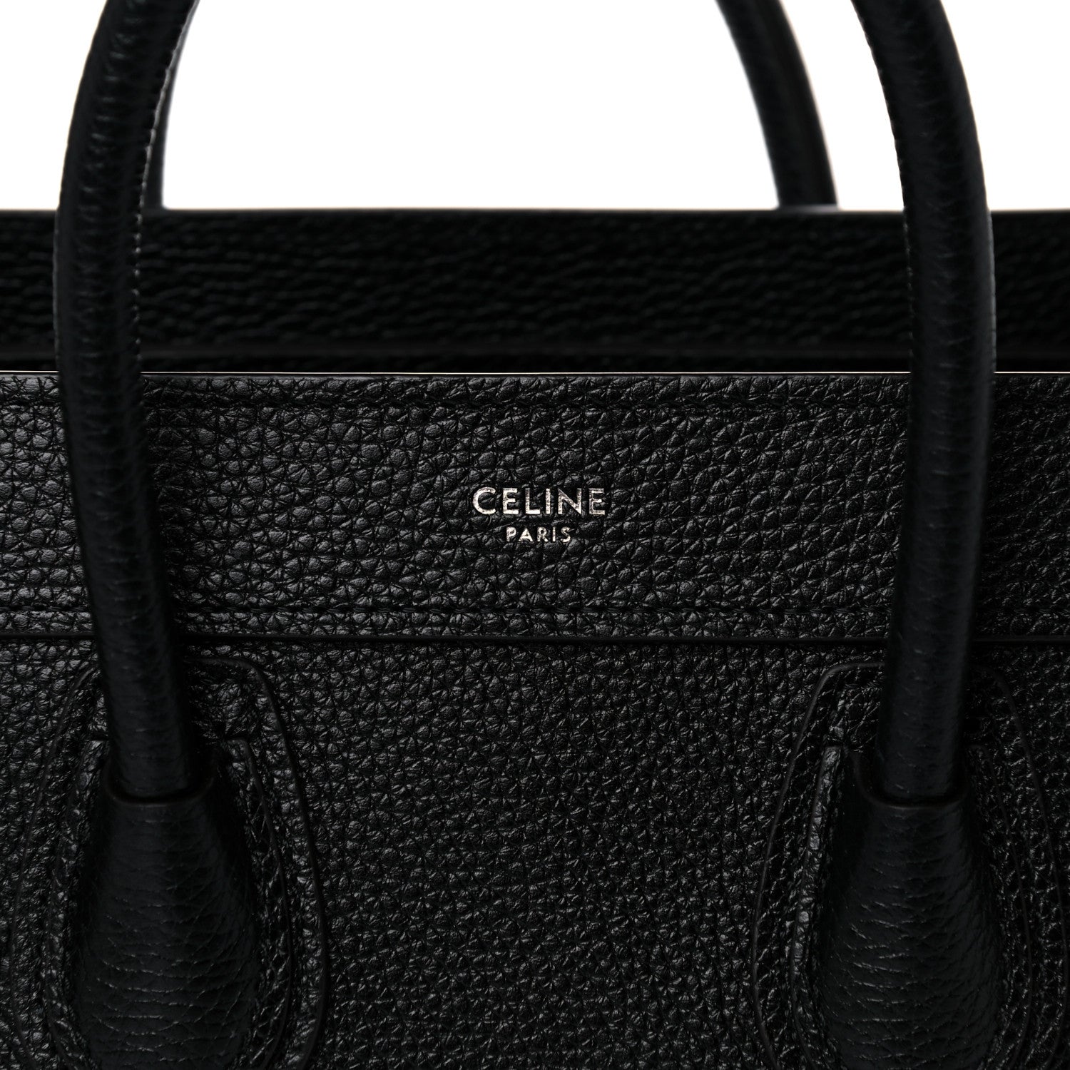 Celine Drummed Calfskin Nano Luggage Black 8 of 14