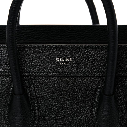Celine Drummed Calfskin Nano Luggage Black 8 of 14